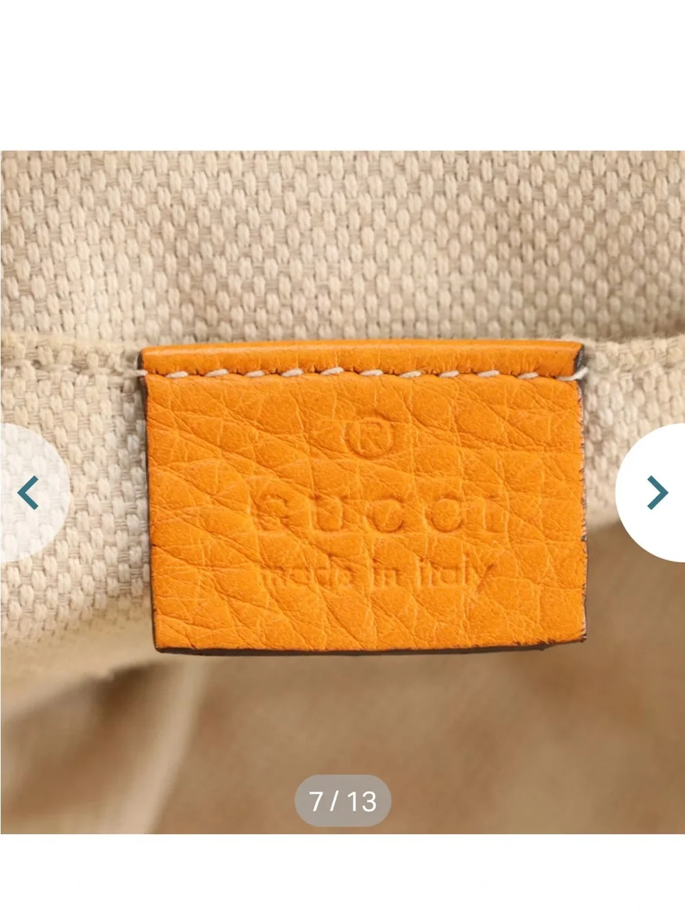 Gucci Orange disco Pebbled Leather Crossbody with Tassel